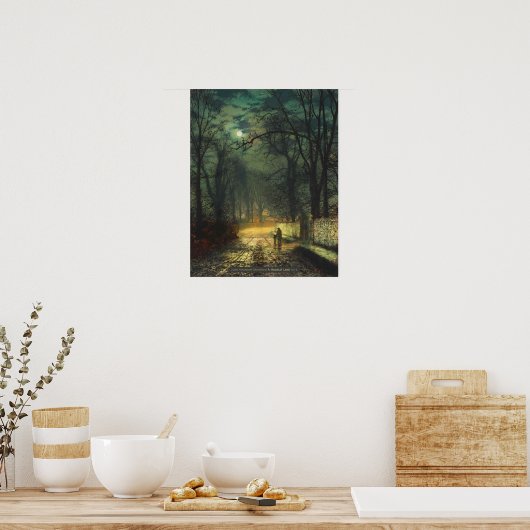 John Atkinson Grimshaw A moonlit lane 1874 CC0325 Poster (Keuken)