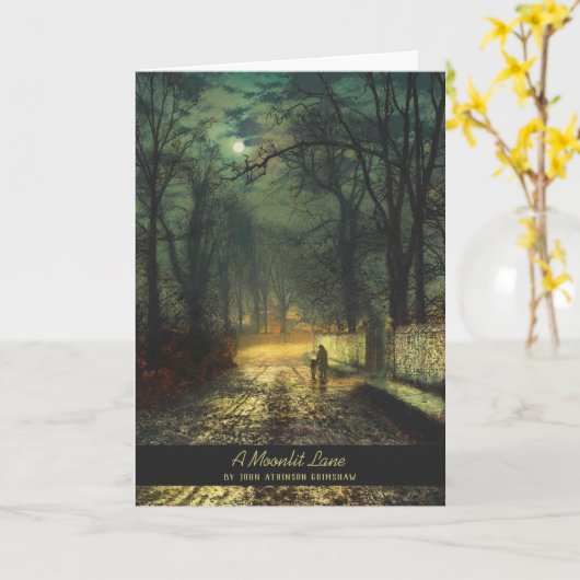 John Atkinson Grimshaw A moonlit lane 1874 Kaart (Gele Bloem)
