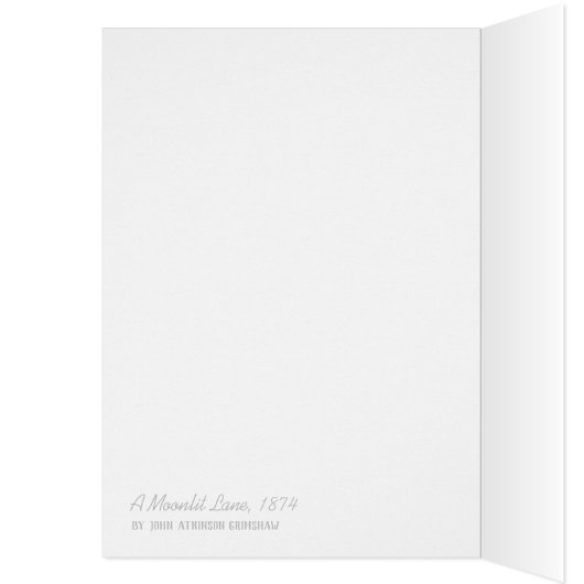 John Atkinson Grimshaw A moonlit lane CC0786 Card (Binnen (Links))