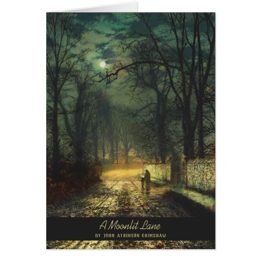 John Atkinson Grimshaw A moonlit lane CC0786 Card (Voorkant)