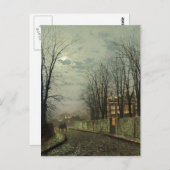 John Atkinson Grimshaw - A Wintry Moon Briefkaart (Voorkant / Achterkant)