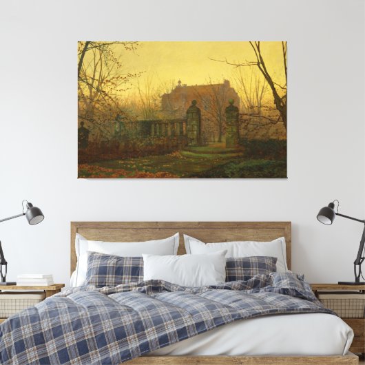 John Atkinson Grimshaw - Autumn Morning Canvas Afdruk (Insitu (Slaapkamer))