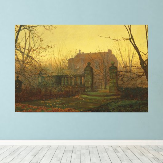 John Atkinson Grimshaw - Autumn Morning Canvas Afdruk (Insitu (Houten vloer))