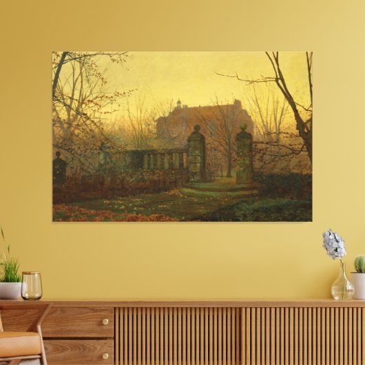 John Atkinson Grimshaw - Autumn Morning Canvas Afdruk (Insitu (Woonkamer))