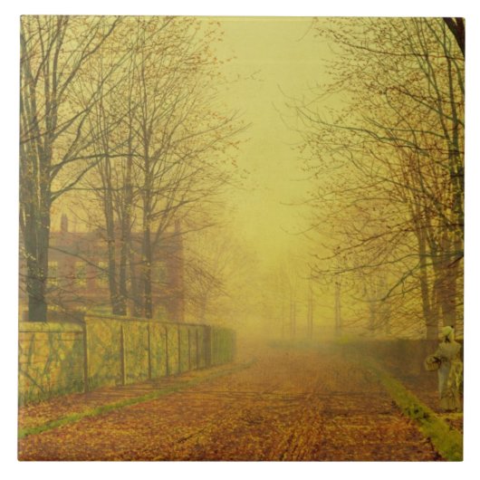 John Atkinson Grimshaw | Avond Glow, c.1884 (olie) Tegeltje (Voorkant)