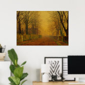 John Atkinson Grimshaw - Avondgloed Poster (Thuiskantoor)