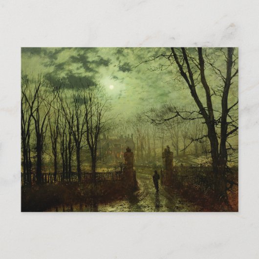 John Atkinson Grimshaw - bij de parkpoort Briefkaart (Voorkant)