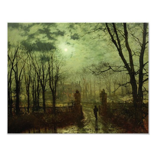 John Atkinson Grimshaw - bij de parkpoort Foto Afdruk (Voorkant)