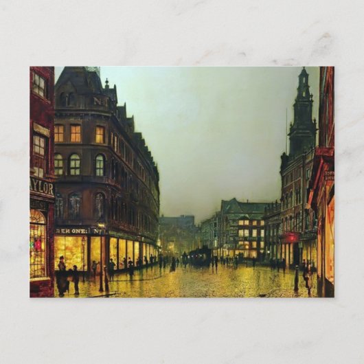 John Atkinson Grimshaw-Boar Lane, Leeds Briefkaart (Voorkant)