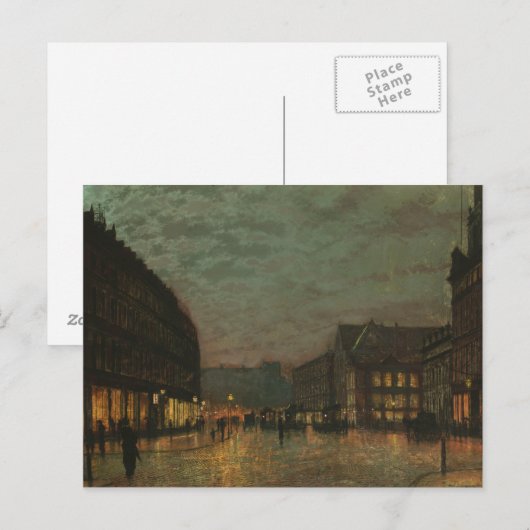 John Atkinson Grimshaw - Boar Lane, Leeds Briefkaart (Voorkant / Achterkant)