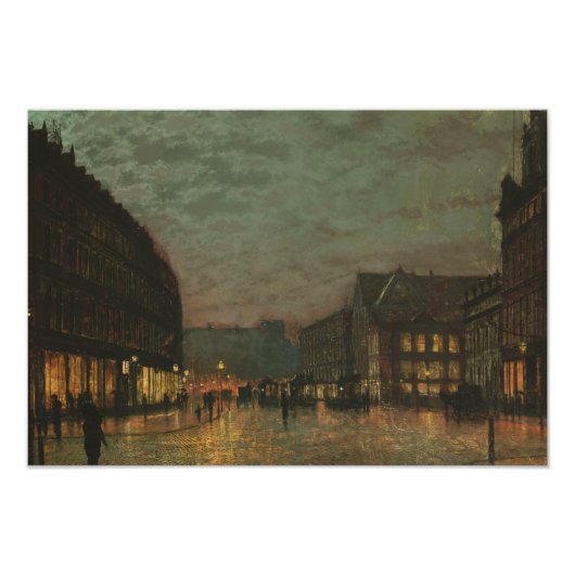 John Atkinson Grimshaw - Boar Lane, Leeds Foto Afdruk (Voorkant)