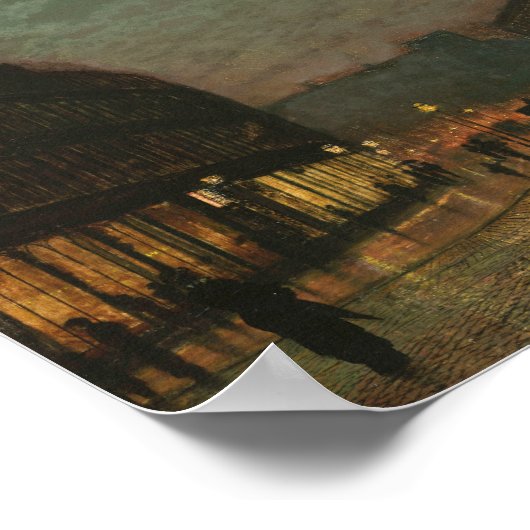 John Atkinson Grimshaw - Boar Lane, Leeds Poster (Hoek)