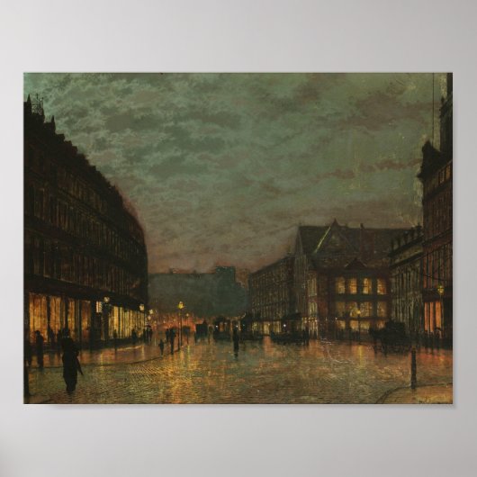 John Atkinson Grimshaw - Boar Lane, Leeds Poster (Voorkant)