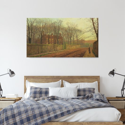John Atkinson Grimshaw - De Rookery Canvas Afdruk (Insitu (Slaapkamer))