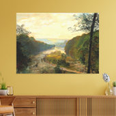 John Atkinson Grimshaw - De vallei van de Wharfe Canvas Afdruk (Insitu (Woonkamer))