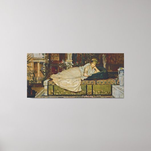 John Atkinson Grimshaw - Een dame in klassieke sti Canvas Afdruk (Voorkant)