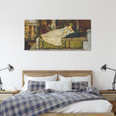 John Atkinson Grimshaw - Een dame in klassieke sti Canvas Afdruk (Insitu (Slaapkamer))
