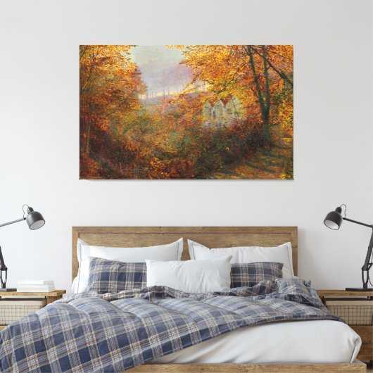 John Atkinson Grimshaw - Een huis in een open plek Canvas Afdruk (Insitu (Slaapkamer))