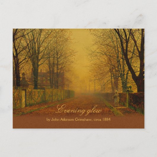 John Atkinson Grimshaw Evening Glow CC0869 Briefkaart (Voorkant)