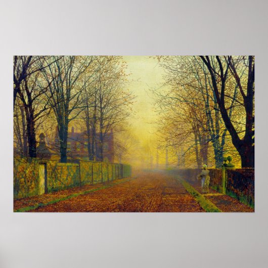 John Atkinson Grimshaw Evening Glow Poster (Voorkant)