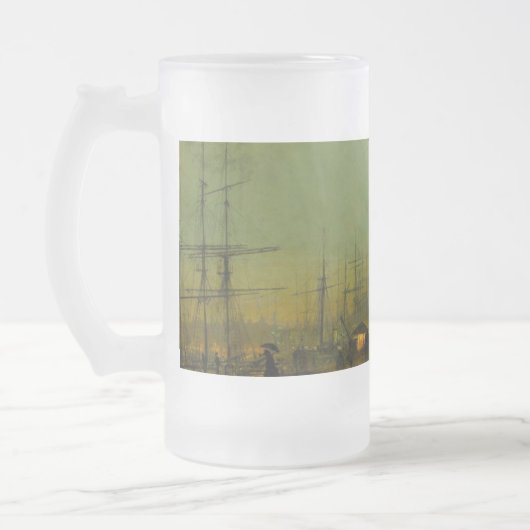 John Atkinson Grimshaw Glasgow Docks Matglas Bierpul (Links)