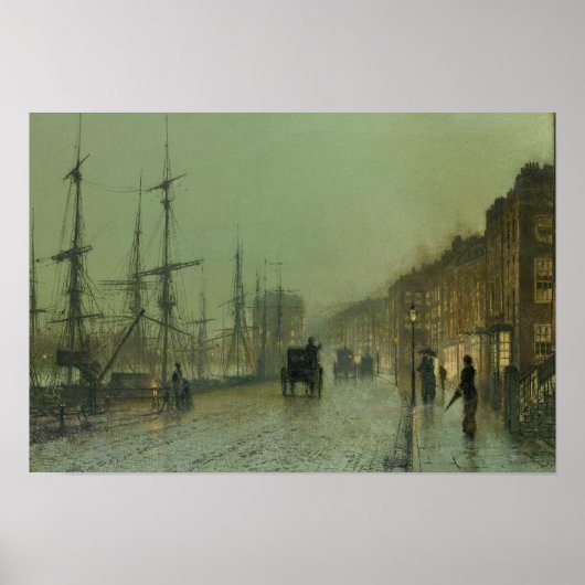 John Atkinson Grimshaw - Glasgow Docks Poster (Voorkant)