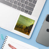 John Atkinson Grimshaw Glasgow Docks Sticker (Laptop met iPhone)