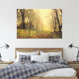 John Atkinson Grimshaw - Het dorre en gele blad Canvas Afdruk