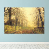 John Atkinson Grimshaw - Het dorre en gele blad Canvas Afdruk (Insitu (Houten vloer))