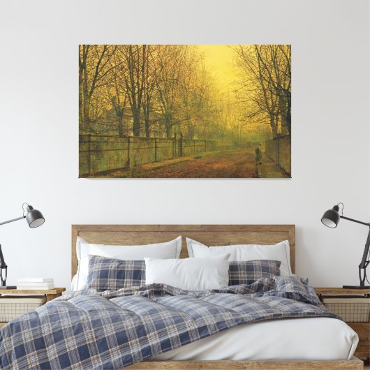 John Atkinson Grimshaw - In de gouden gloed Canvas Afdruk (Insitu (Slaapkamer))