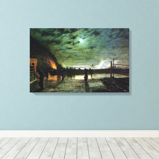 John Atkinson Grimshaw in Peril Canvas Afdruk (Insitu (Houten vloer))