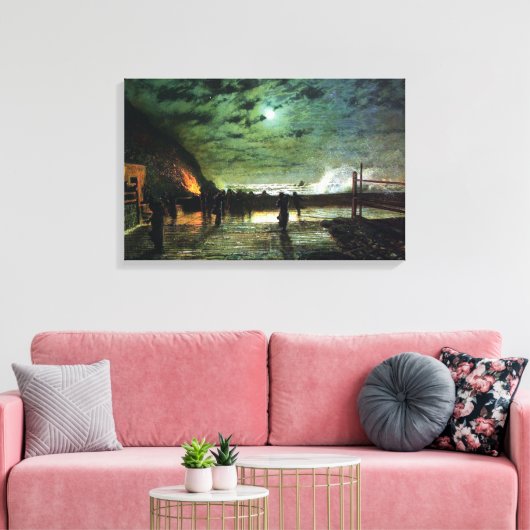 John Atkinson Grimshaw in Peril Canvas Afdruk (Insitu (Woonkamer))