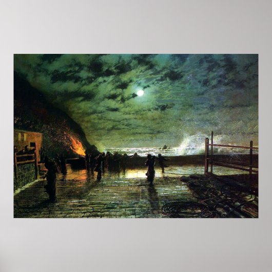 John Atkinson Grimshaw in Peril Poster (Voorkant)