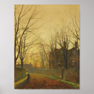 John Atkinson Grimshaw - laat - oktober Poster