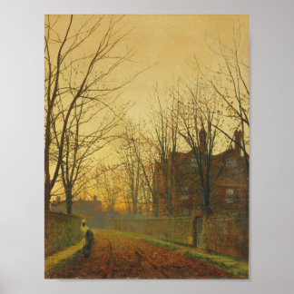 John Atkinson Grimshaw - laat - oktober Poster