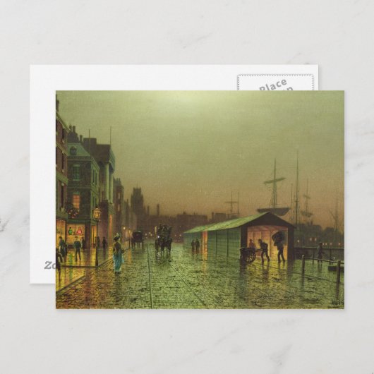 John Atkinson Grimshaw | Liverpool Docks Briefkaart (Voorkant / Achterkant)