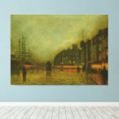 John Atkinson Grimshaw - Liverpool Docks  Canvas Afdruk (Insitu (Houten vloer))