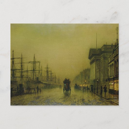 John Atkinson Grimshaw | Liverpool Docks Customs H Briefkaart (Voorkant)