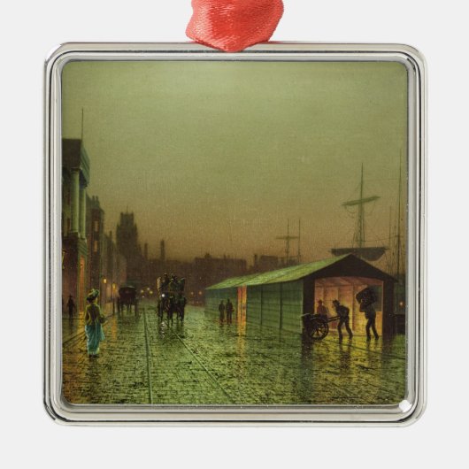 John Atkinson Grimshaw | Liverpool Docks Metalen Ornament (Voorkant)