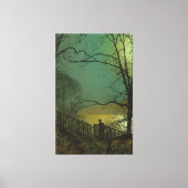 John Atkinson Grimshaw - Meer in Roundhay Park Canvas Afdruk (Voorkant)