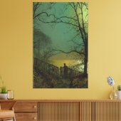 John Atkinson Grimshaw - Meer in Roundhay Park Canvas Afdruk (Insitu (Woonkamer))