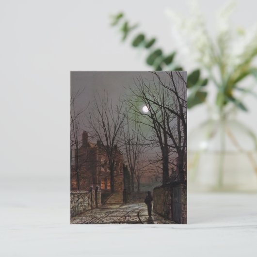 John Atkinson Grimshaw- Moonlight Briefkaart (Staand voorkant)