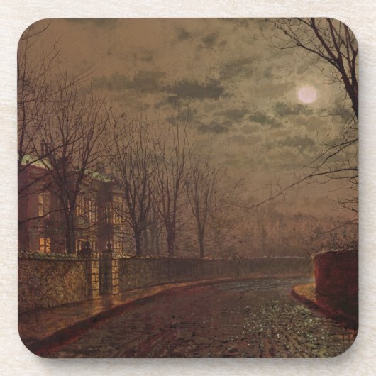 John Atkinson Grimshaw | Moonlit Street Scene, 188 Bier Onderzetter (Voorkant)