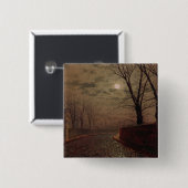 John Atkinson Grimshaw | Moonlit Street Scene, 188 Vierkante Button 5,1 Cm (Voorkant /achterkant)