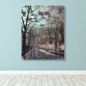 John Atkinson Grimshaw november Canvas Afdruk (Insitu (Houten vloer))
