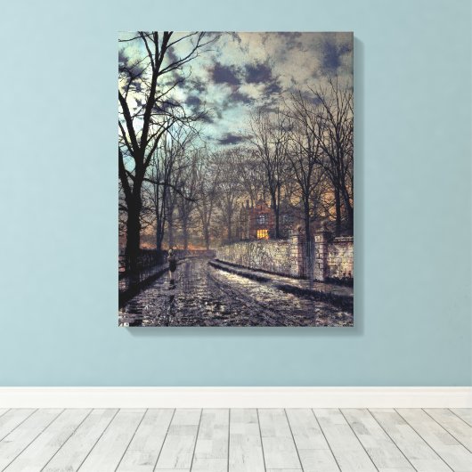 John Atkinson Grimshaw november Canvas Afdruk (Insitu (Houten vloer))