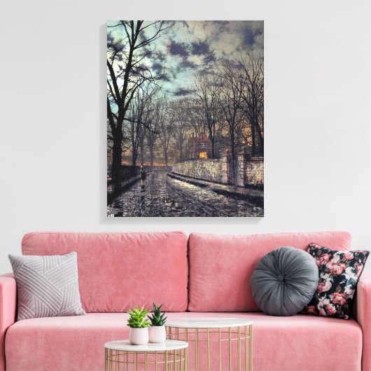 John Atkinson Grimshaw november Canvas Afdruk (Insitu (Woonkamer))