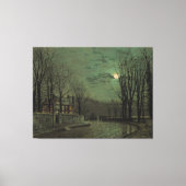 John Atkinson Grimshaw - November Moonlight  Canvas Afdruk (Voorkant)