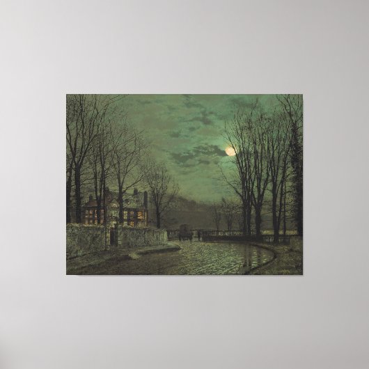 John Atkinson Grimshaw - November Moonlight Canvas Afdruk (Voorkant)