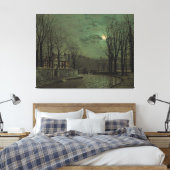 John Atkinson Grimshaw - November Moonlight Canvas Afdruk (Insitu (Slaapkamer))